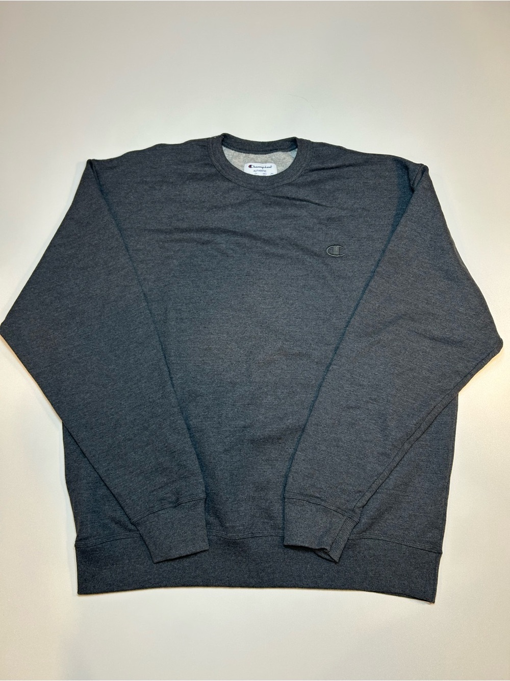 Champion Men's Classic Eco Fleece Crewneck Sweatshirt Dark Charcoal Grey